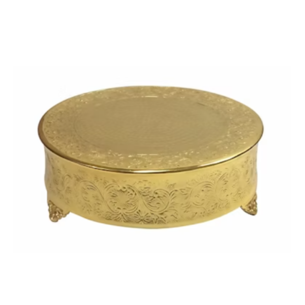 Gold Cake Stand 14" Round