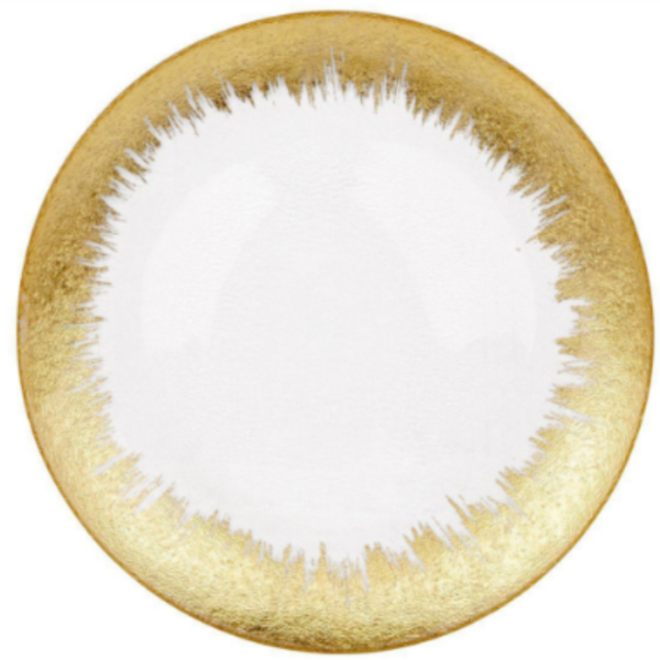 Gold Stardust Glass Charger