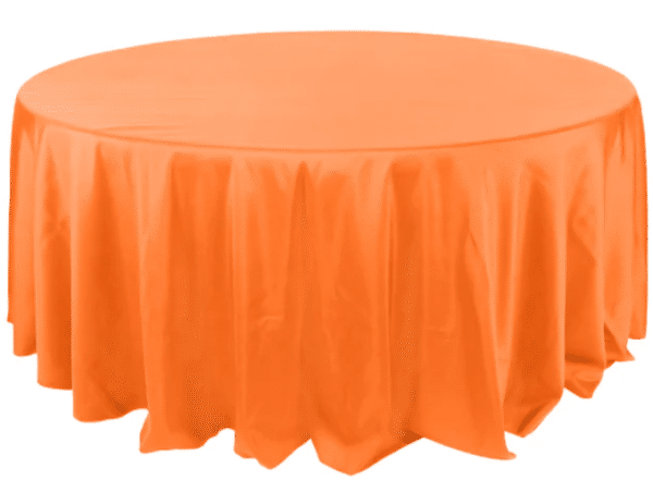 Orange, Linens, Round