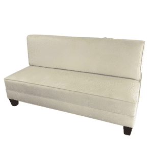 Dawn Ivory Velvet Banquette- 69" wide