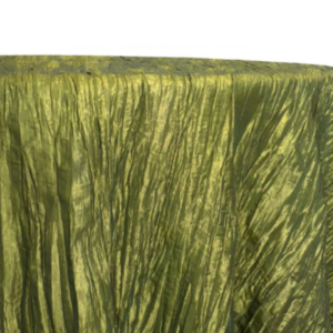 Olive Green Accordion Taffeta 90" x 156" Rectangle