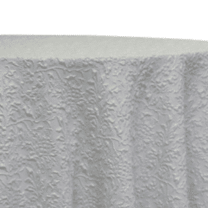 White Lucia Jacquard 120" Round