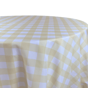 Pastel Yellow Buffalo Checkered 132" Round