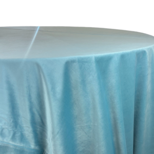 Seafoam Blue Velvet 132" Round