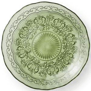 Olive Antionette Glass Charger 13"